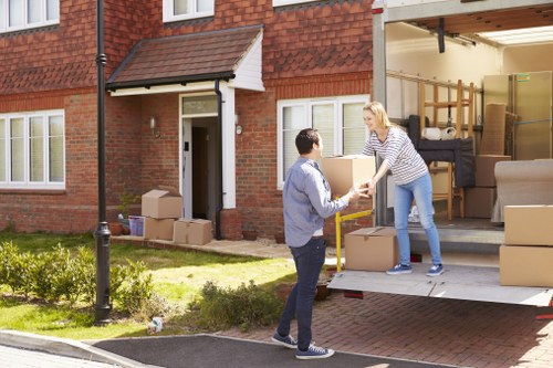 Commercial moving team planning an office relocation in Edgware