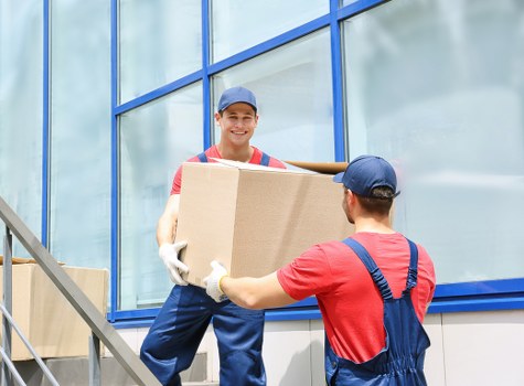 Removal team preparing a household move in Edgware