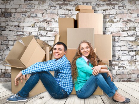 Packed boxes ready for a house removal service in Edgware