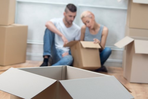 Charity donation items prepared for reuse during an Edgware house clearance