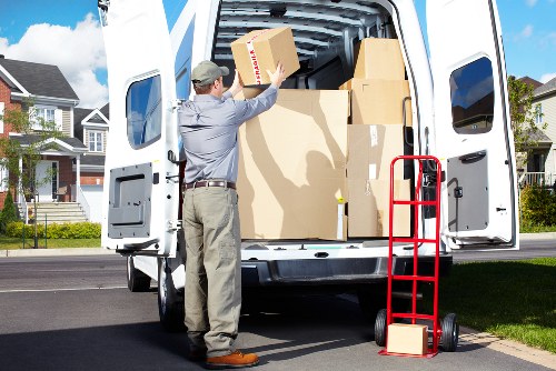 Packing and loading household boxes for a local move