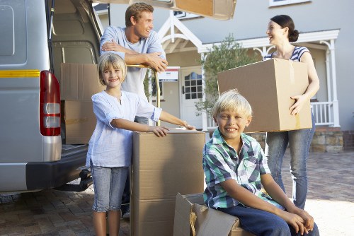Recycling transfer station handling cardboard, metal, and mixed materials from removals