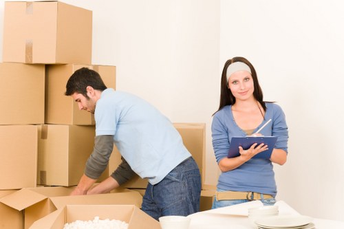 Professional packing and labelling for an office move in Edgware